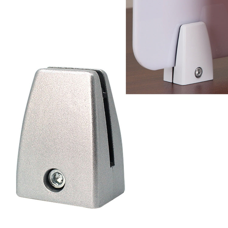 5 PCS Flat Shape Aluminum Alloy Office Desktop Screen Fixing Clip Partition Clip (Silver)