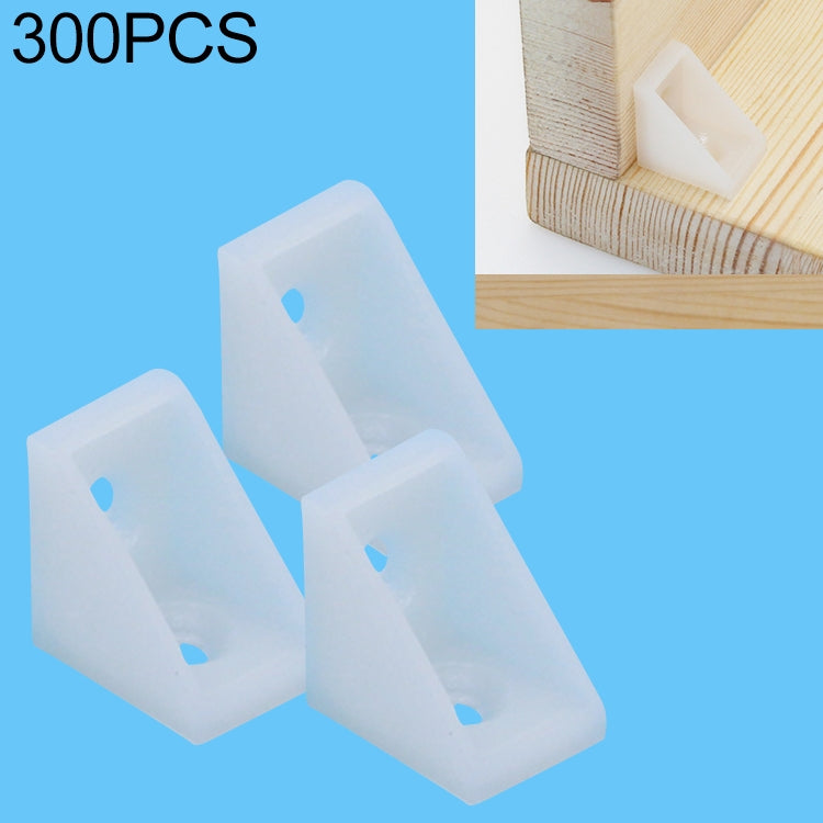 300 PCS Plastic Thickened Detachable Corner Connector Furniture Right Angle Board Bracket without Cover, Size: S (Transparent)