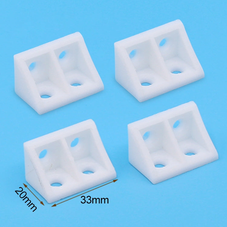 200 PCS Plastic Thickened Detachable Corner Connector Furniture Right Angle Board Bracket without Cover, Size: M (Transparent)