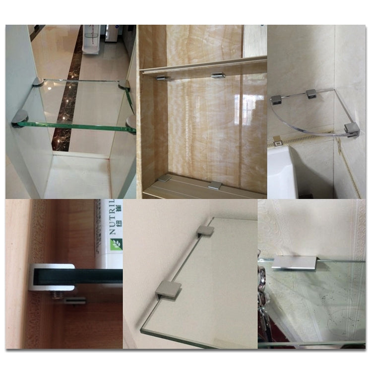 5 PCS Double Hole Aluminum Alloy Glass Fixing Clip, L, 18mm