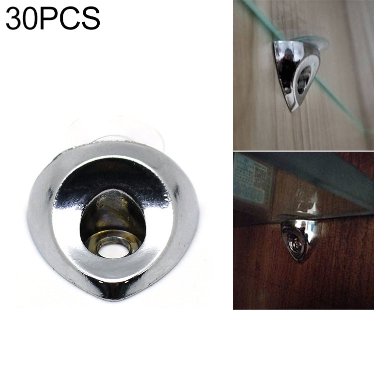 30 PCS Heart-shaped Thickened Zinc Alloy Bright Layer Sucker Plate Bracket, Weight: 11g