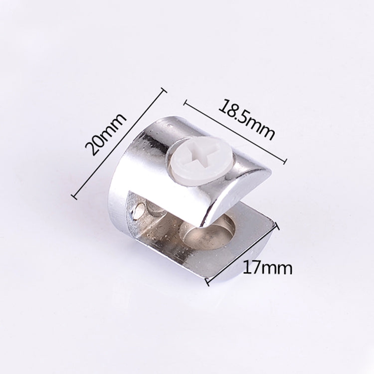 15 PCS Zinc Alloy Bright Fixed Bracket Connection 10mm Cylindrical Glass Fixing Clamp