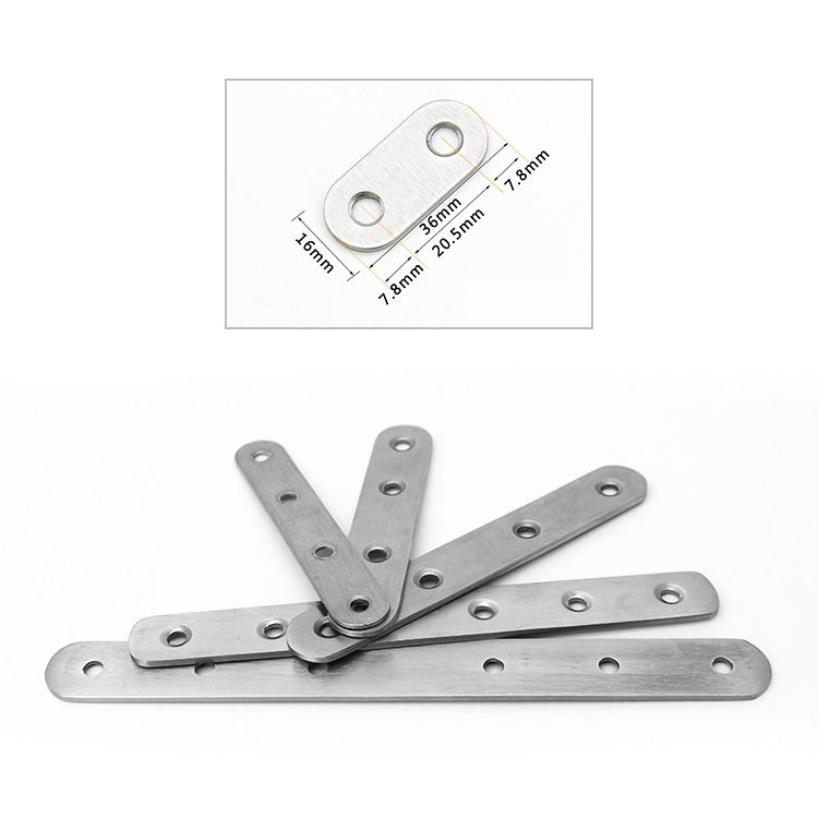 100 PCS Stainless Steel Connection Code Straight Connecting Piece, Number: 1
