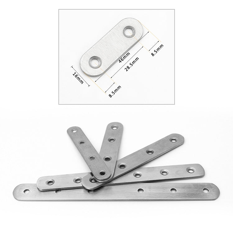 100 PCS Stainless Steel Connection Code Straight Connecting Piece, Number: 2