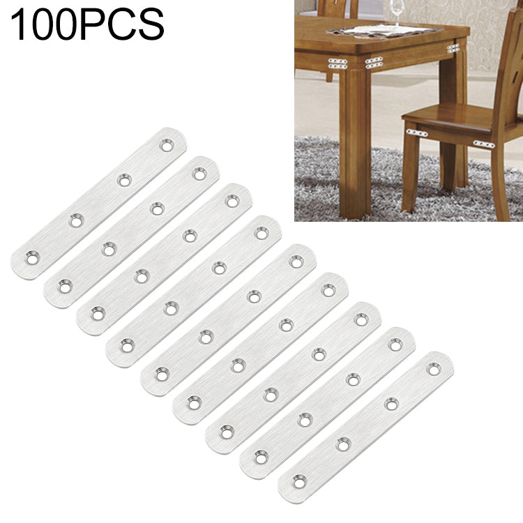 100 PCS Stainless Steel Connection Code Straight Connecting Piece, Number: 7