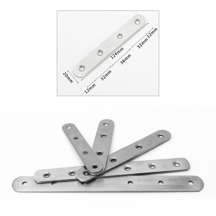 100 PCS Stainless Steel Connection Code Straight Connecting Piece, Number: 7