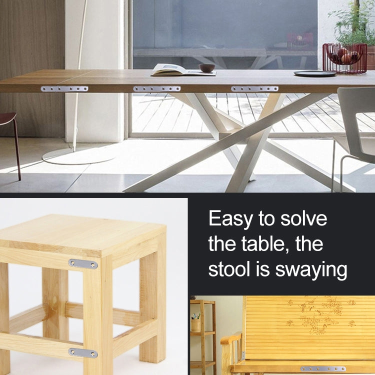 100 PCS Stainless Steel Connection Code Straight Connecting Piece, Number: 7