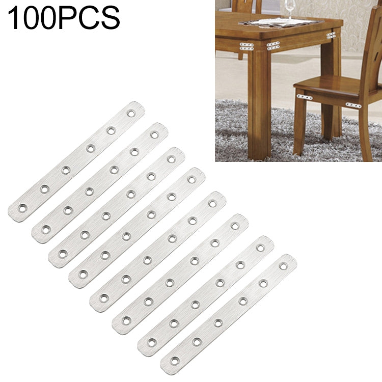 100 PCS Stainless Steel Connection Code Straight Connecting Piece, Number: 8