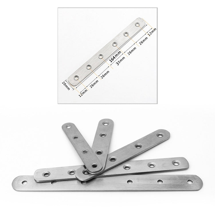 100 PCS Stainless Steel Connection Code Straight Connecting Piece, Number: 8