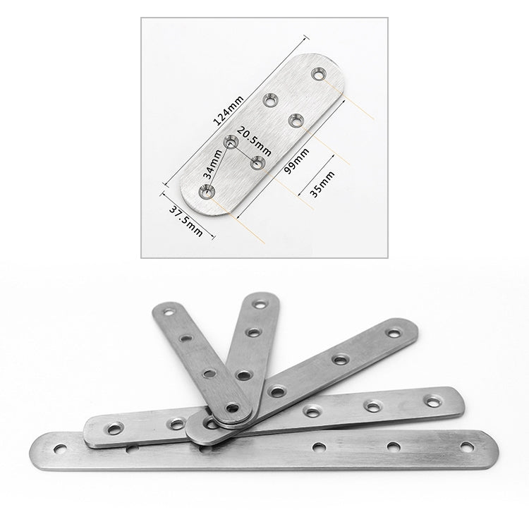 6 PCS Stainless Steel Connection Code Straight Connecting Piece, Number: 19