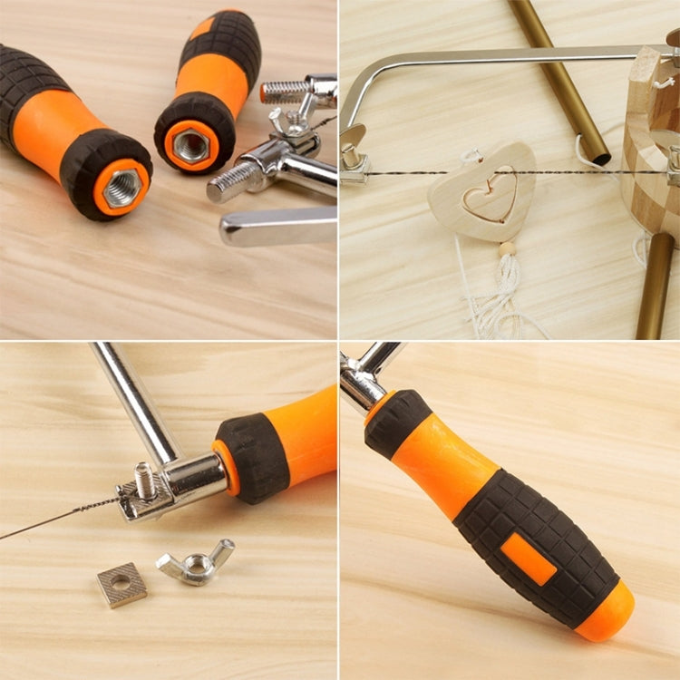 U Shape Hacksaw with Blades for Metal / Wood / Plastic Tube / Wire DIY Hand Tool Portable Woodworking Saw, Width: 75mm