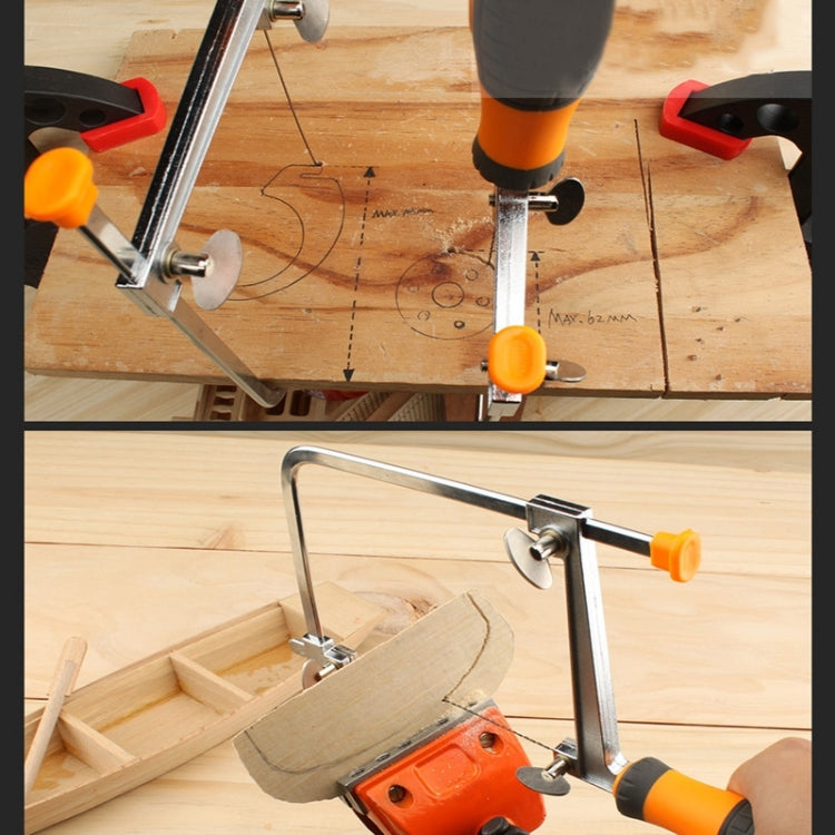 U Shape Hacksaw with Blades for Metal / Wood / Plastic Tube / Wire DIY Hand Tool Portable Woodworking Saw, Width: 75mm