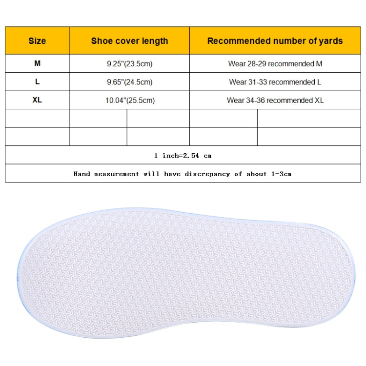 Fashion Children PVC Non-slip Waterproof Thick-soled Shoe Cover Size: L