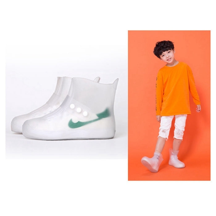 Fashion Integrated PVC Waterproof Non-slip Shoe Cover with Thickened Soles Size: 40-41