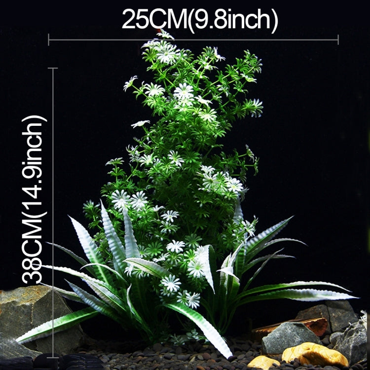 Artificial Tree Plant Grass Figurines Miniatures Aquarium Fish Tank Landscape, Large Size: 38.0 x 25.0cm