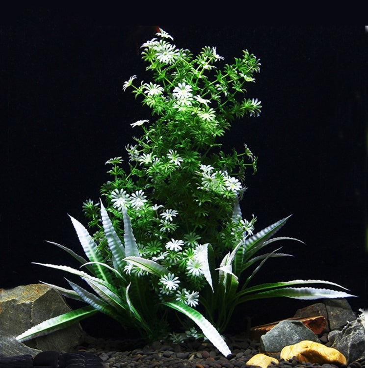 Artificial Tree Plant Grass Figurines Miniatures Aquarium Fish Tank Landscape, Large Size: 38.0 x 25.0cm
