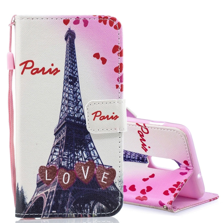 Love Tower Pattern Horizontal Flip Leather Case for OnePlus 6T, with Holder & Card Slots & Wallet