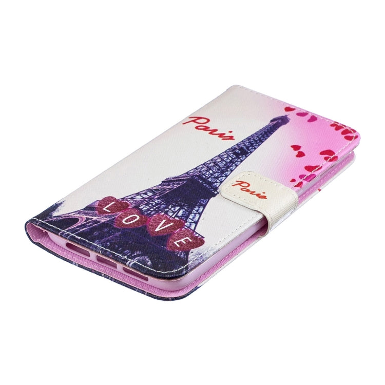 Love Tower Pattern Horizontal Flip Leather Case for OnePlus 6T, with Holder & Card Slots & Wallet