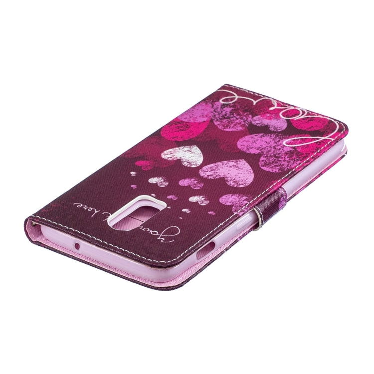 Letter and Heart Pattern Horizontal Flip Leather Case for OnePlus 6T, with Holder & Card Slots & Wallet