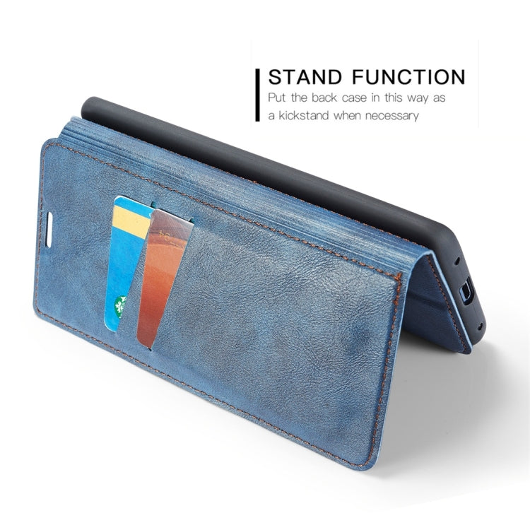 Retro Simple Ultra-thin Magnetic Horizontal Flip Leather Case for OnePlus 7 Pro, with Holder & Card Slots & Lanyard