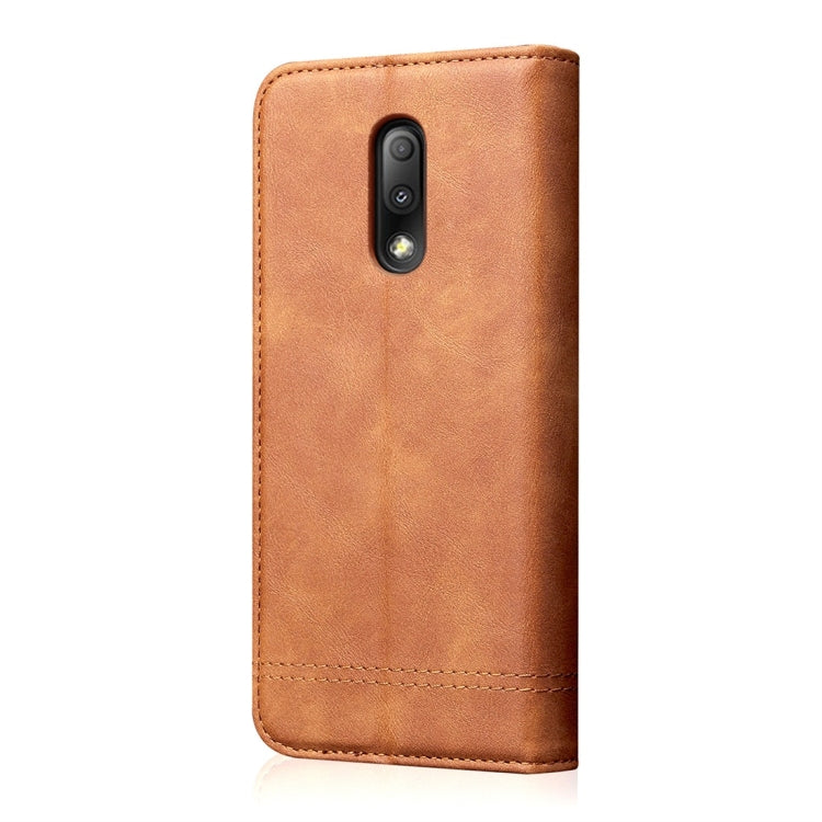 Casual Style Retro Crazy Horse Texture Horizontal Flip Leather Case for OnePlus 7, with Card Slots & Holder & Wallet