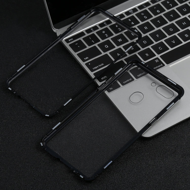 Magnetic Metal Frame Tempered Glass Case for OPPO R15