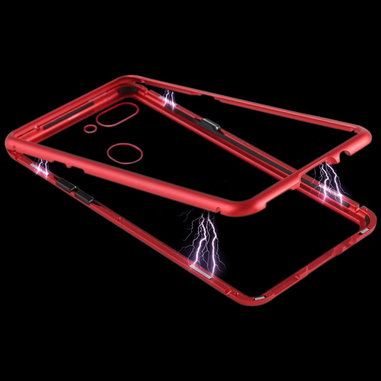 Magnetic Metal Frame Tempered Glass Case for OPPO R15