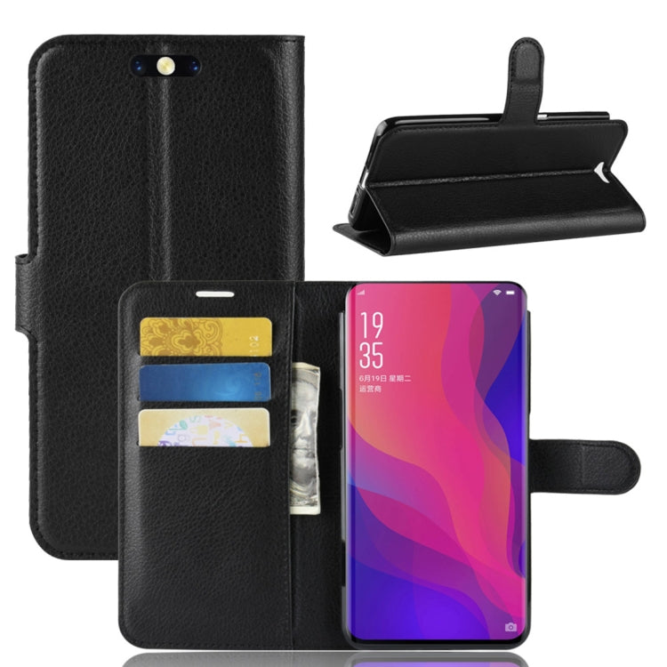 Litchi Texture Horizontal Flip PU Leather Case for OPPO Find X, with Holder & Card Slots & Wallet