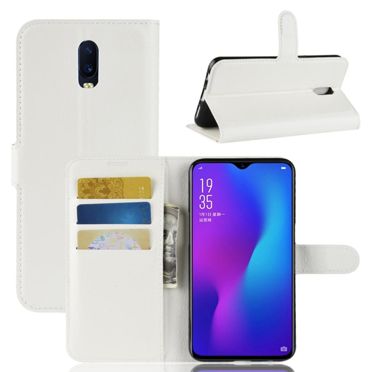 Litchi Texture Horizontal Flip PU Leather Case for OPPO R17, with Holder & Card Slots & Wallet