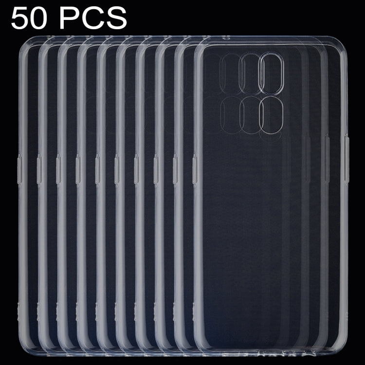 50 PCS 0.75mm Ultrathin Transparent TPU Soft Protective Case for OPPO F11