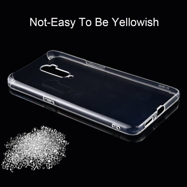 50 PCS 0.75mm Ultrathin Transparent TPU Soft Protective Case for OPPO Reno 10x Zoom