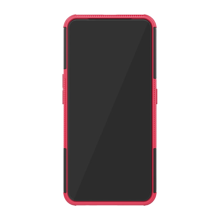 Shockproof PC + TPU Tire Pattern Case for OPPO F11 Pro, with Holder