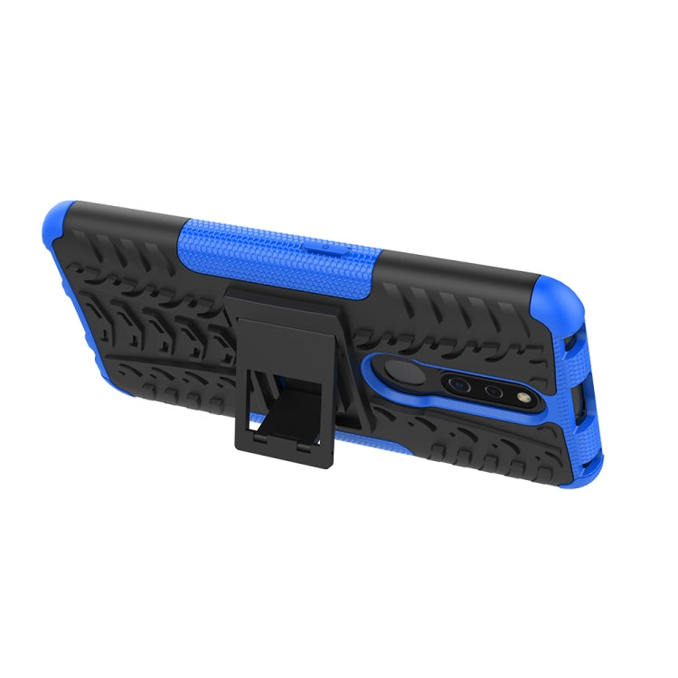 Shockproof PC + TPU Tire Pattern Case for OPPO F11 Pro, with Holder