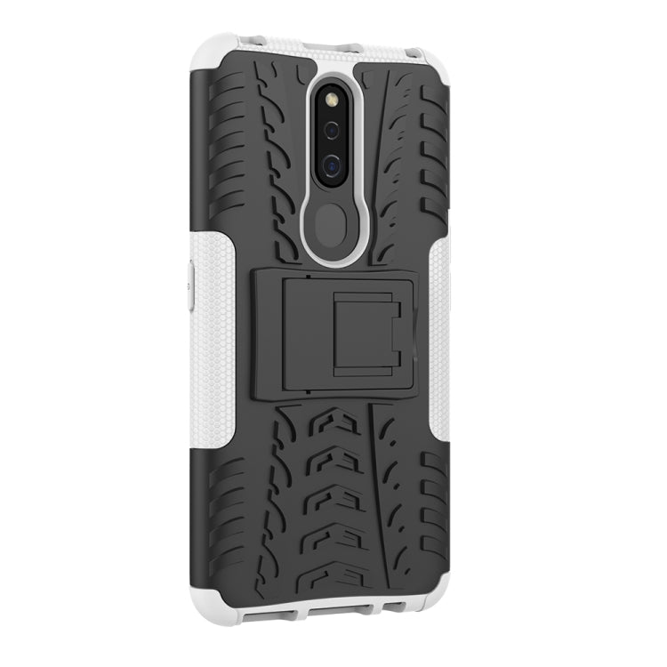 Shockproof PC + TPU Tire Pattern Case for OPPO F11 Pro, with Holder
