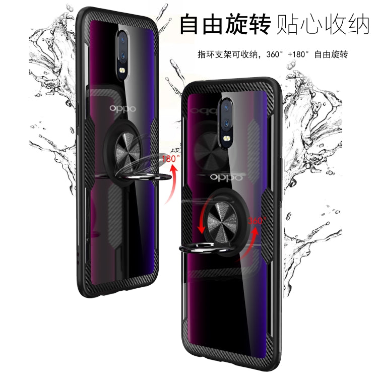 Scratchproof TPU + Acrylic Ring Bracket Protective Case for OPPO R17