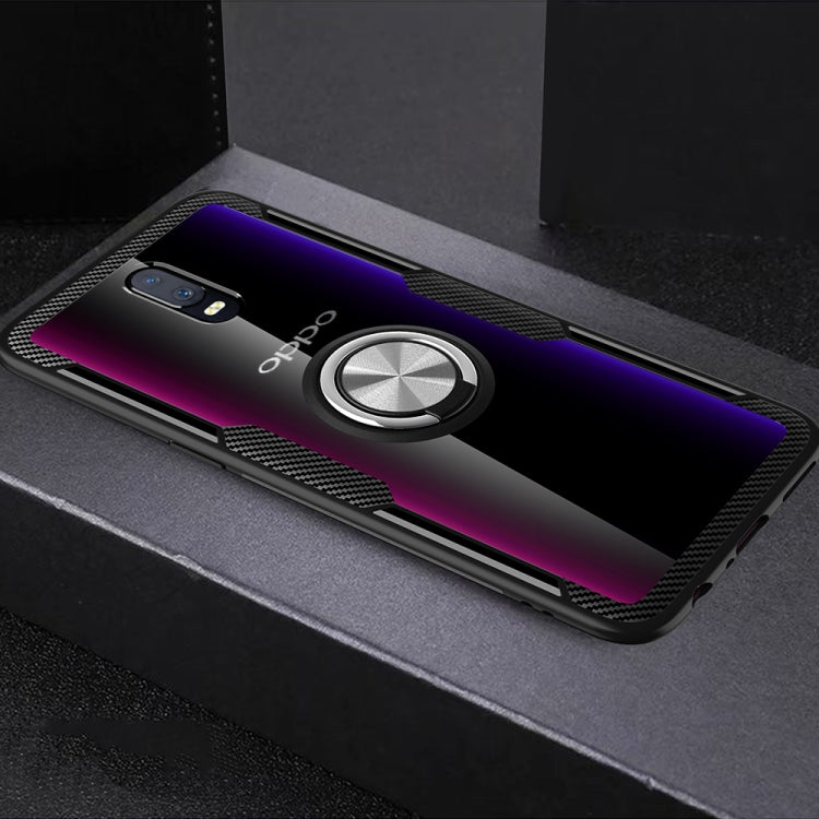 Scratchproof TPU + Acrylic Ring Bracket Protective Case for OPPO R17