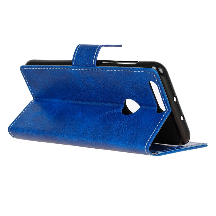 Retro Crazy Horse Texture Horizontal Flip Leather Case for OPPO A7 / AX7, with Holder & Card Slots & Photo Frame