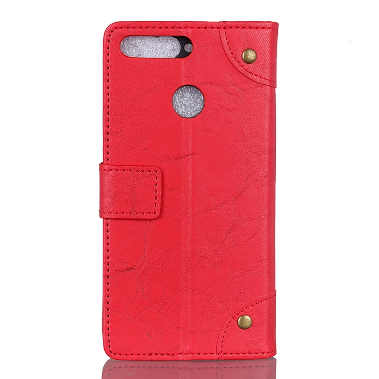 Copper Buckle Retro Crazy Horse Texture Horizontal Flip Leather Case for OPPO A7 / AX7, with Holder & Card Slots & Wallet