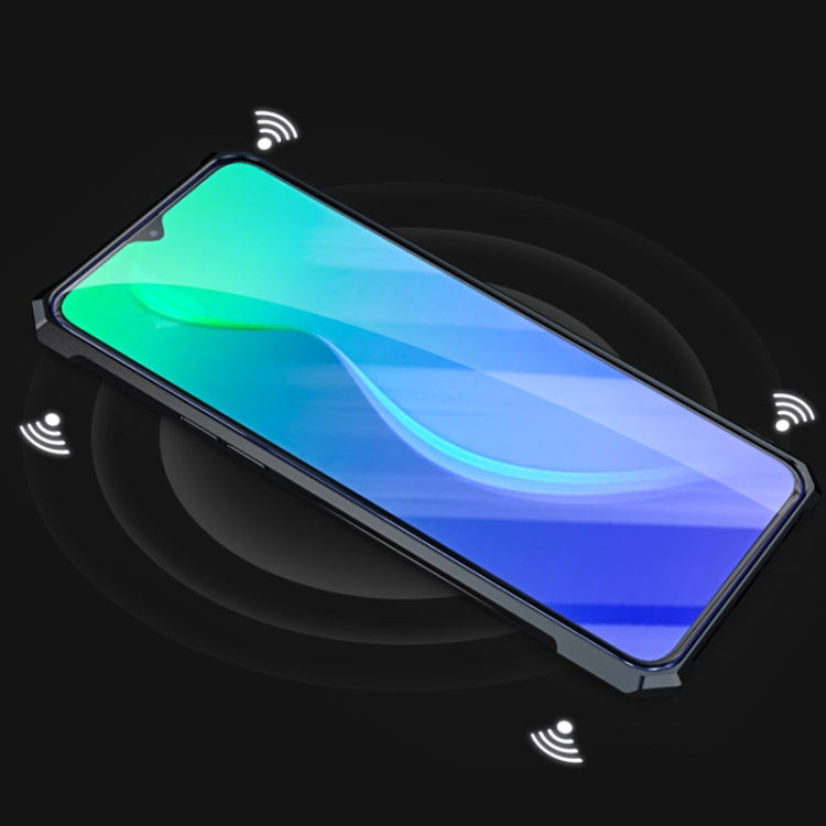Buckle Series Metal Frame + Tempered Glass Cover Case for OPPO R17 Pro