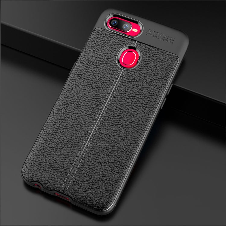 Litchi Texture TPU Shockproof Case for OPPO F9