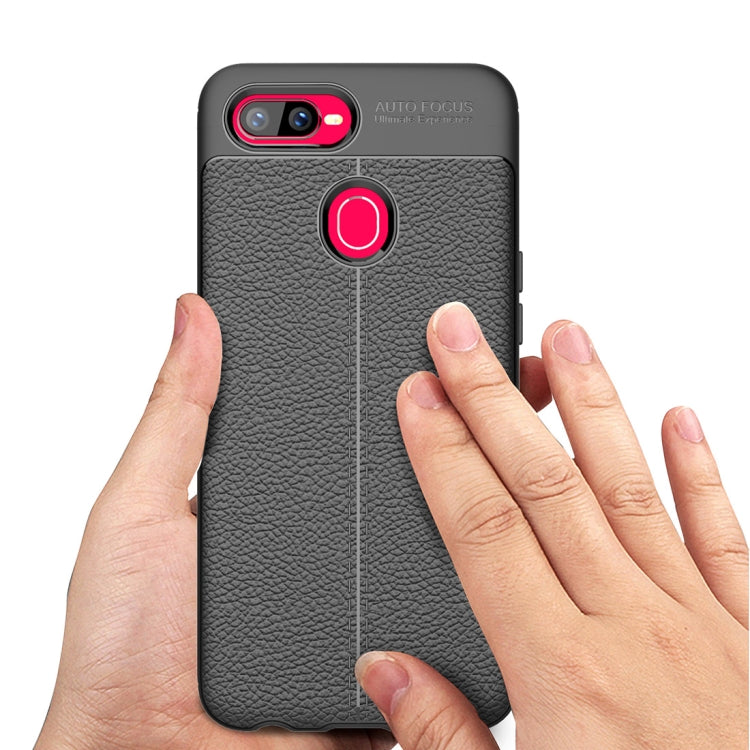 Litchi Texture TPU Shockproof Case for OPPO F9