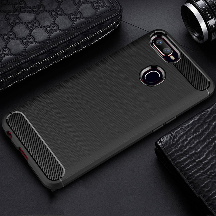 Brushed Texture Carbon Fiber Shockproof TPU Case for OPPO F9 (F9 Pro) & OPPO A7x