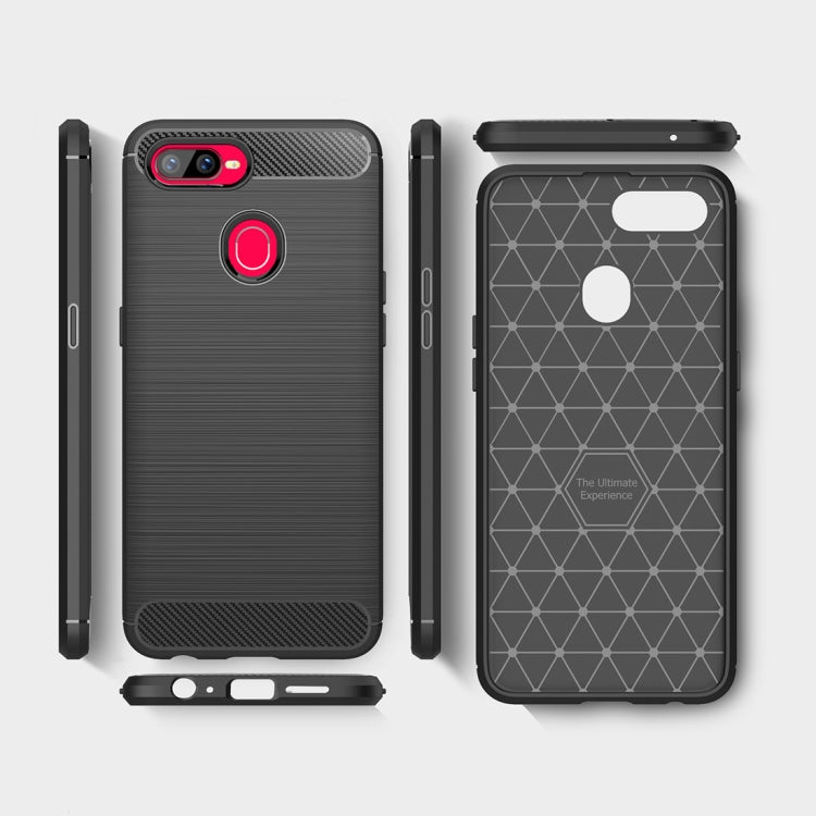Brushed Texture Carbon Fiber Shockproof TPU Case for OPPO F9 (F9 Pro) & OPPO A7x