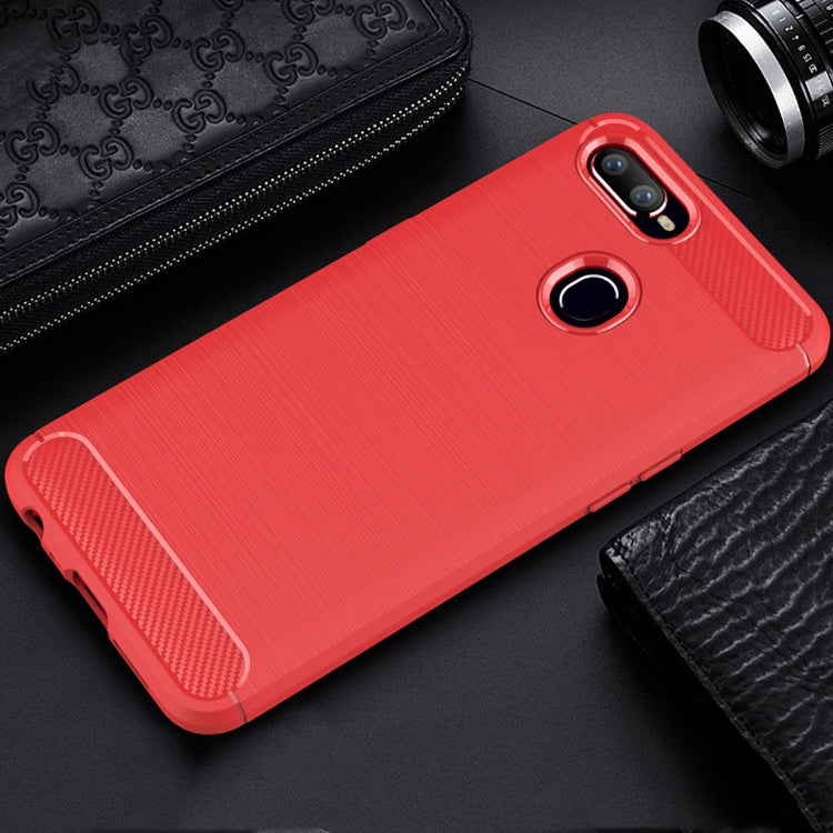 Brushed Texture Carbon Fiber Shockproof TPU Case for OPPO F9 (F9 Pro) & OPPO A7x