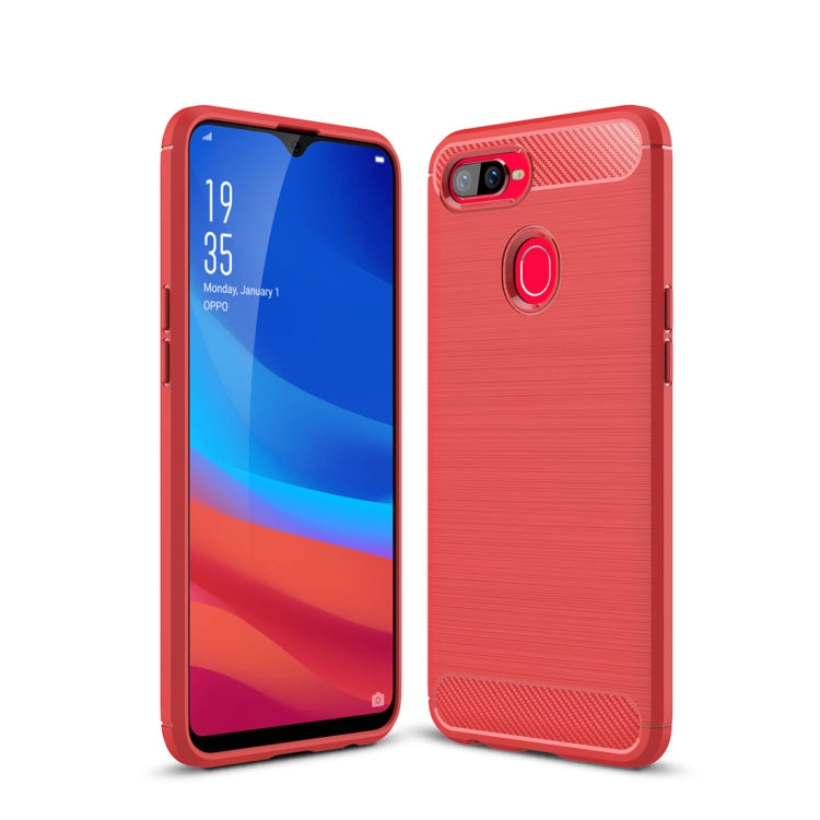 Brushed Texture Carbon Fiber Shockproof TPU Case for OPPO F9 (F9 Pro) & OPPO A7x
