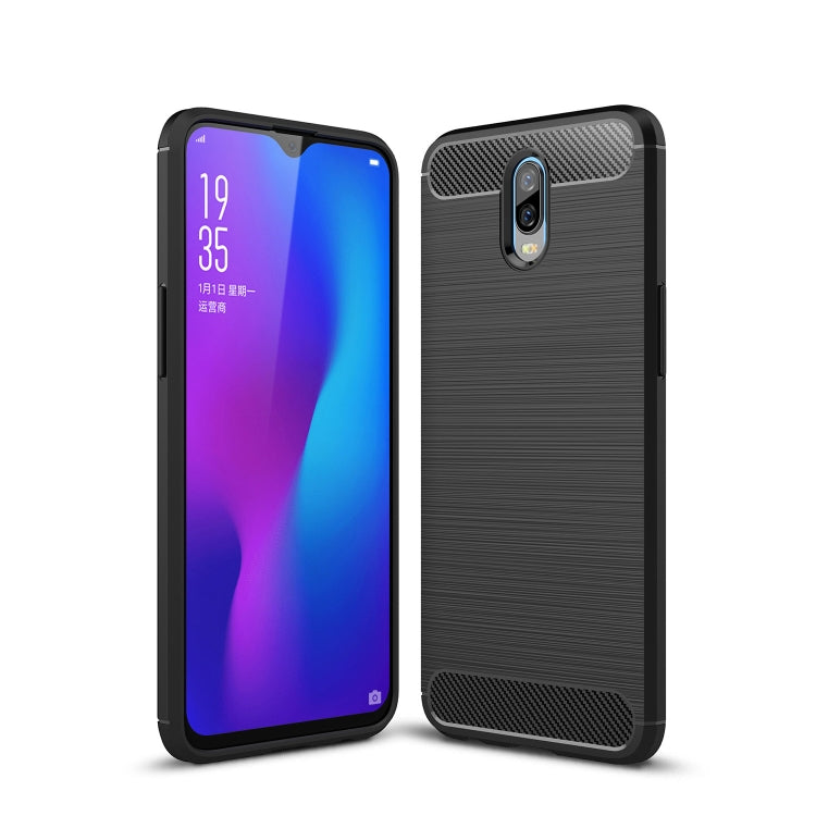 Brushed Texture Carbon Fiber Shockproof TPU Case for OPPO R17