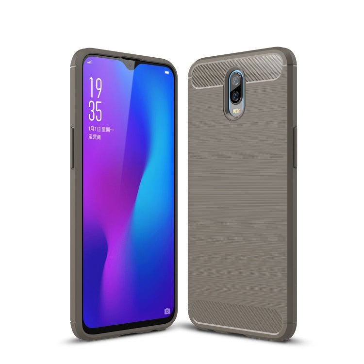 Brushed Texture Carbon Fiber Shockproof TPU Case for OPPO R17