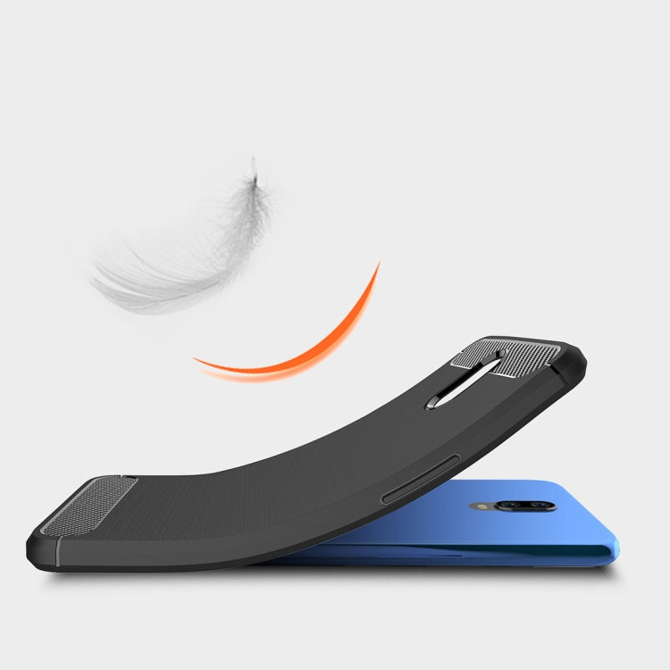 Brushed Texture Carbon Fiber Shockproof TPU Case for OPPO R17