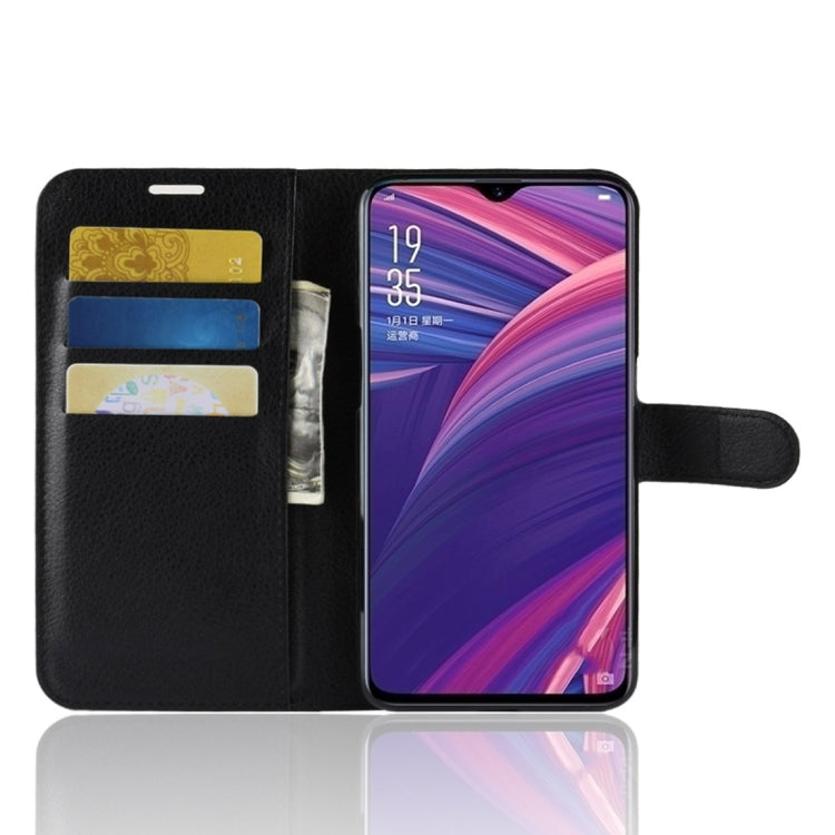Litchi Texture Horizontal Flip Leather Case for OPPO R17 Pro, with Wallet & Holder & Card Slots