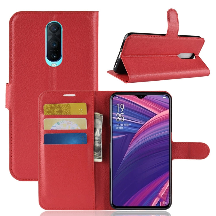 Litchi Texture Horizontal Flip Leather Case for OPPO R17 Pro, with Wallet & Holder & Card Slots